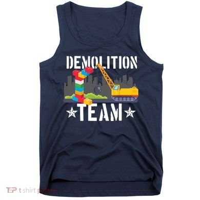 Demolition Team Master Builder Building Blocks Bricklayer Tank Top