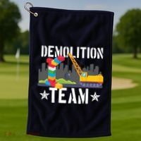 Demolition Team Master Builder Building Blocks Bricklayer Golf Towel thumb 1