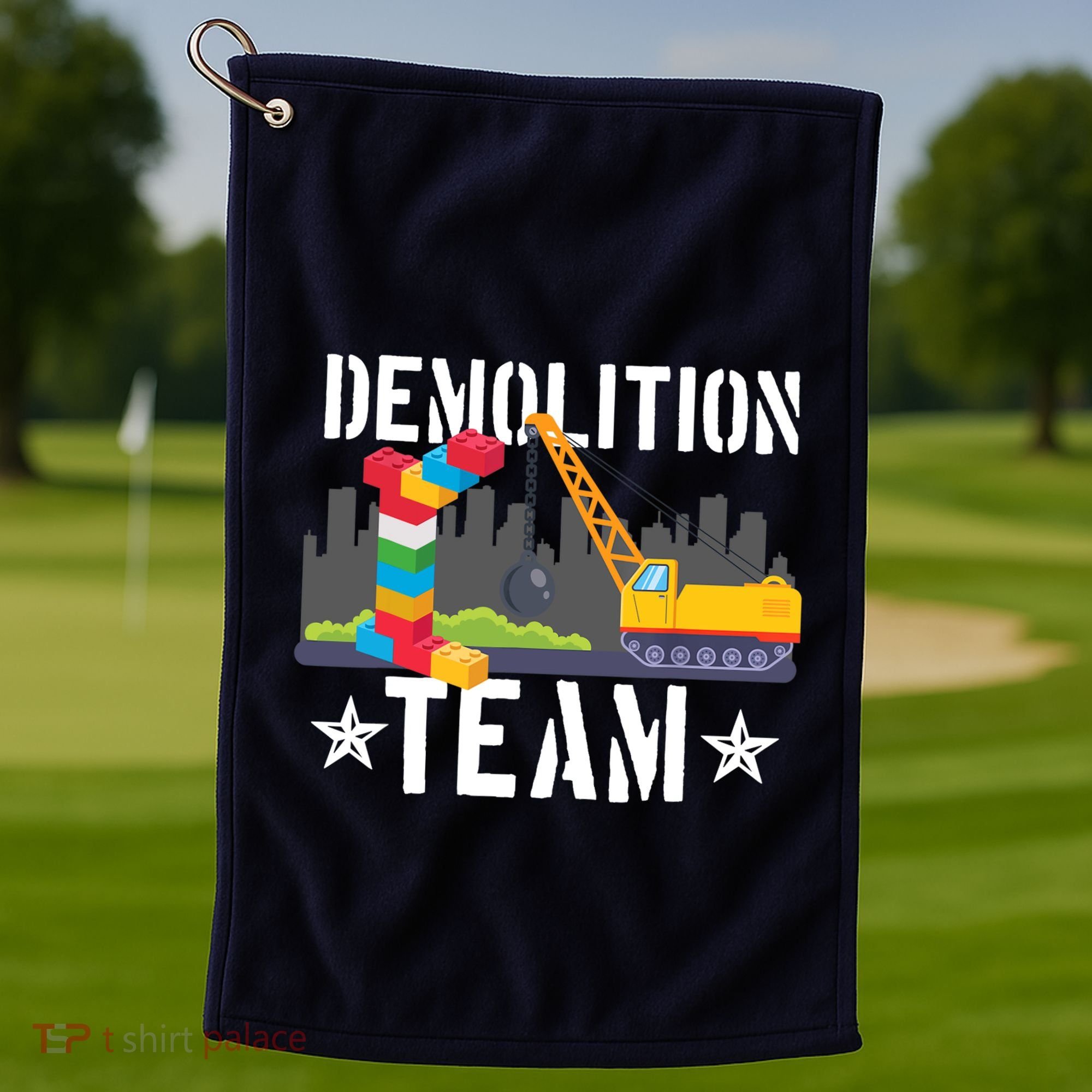 Demolition Team Master Builder Building Blocks Bricklayer Golf Towel