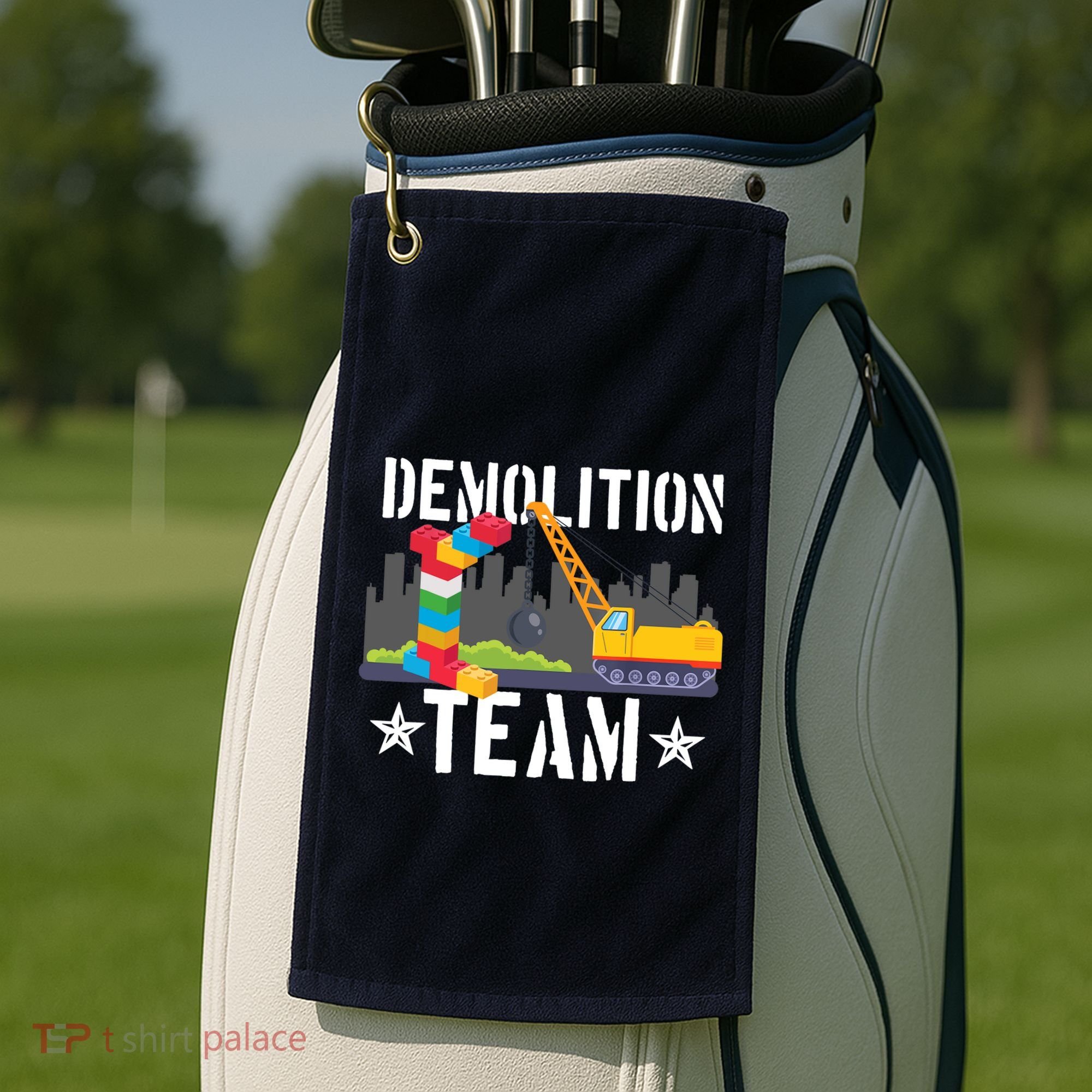Demolition Team Master Builder Building Blocks Bricklayer Golf Towel