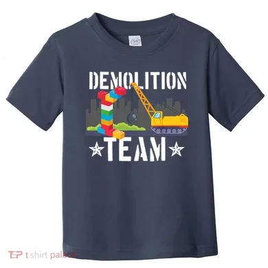 Demolition Team Master Builder Building Blocks Bricklayer Toddler T-Shirt