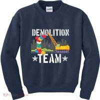 Demolition Team Master Builder Building Blocks Bricklayer Kids Sweatshirt thumb 0