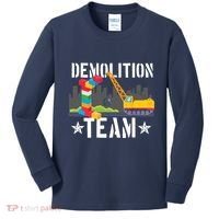 Demolition Team Master Builder Building Blocks Bricklayer Kids Long Sleeve Shirt thumb 0