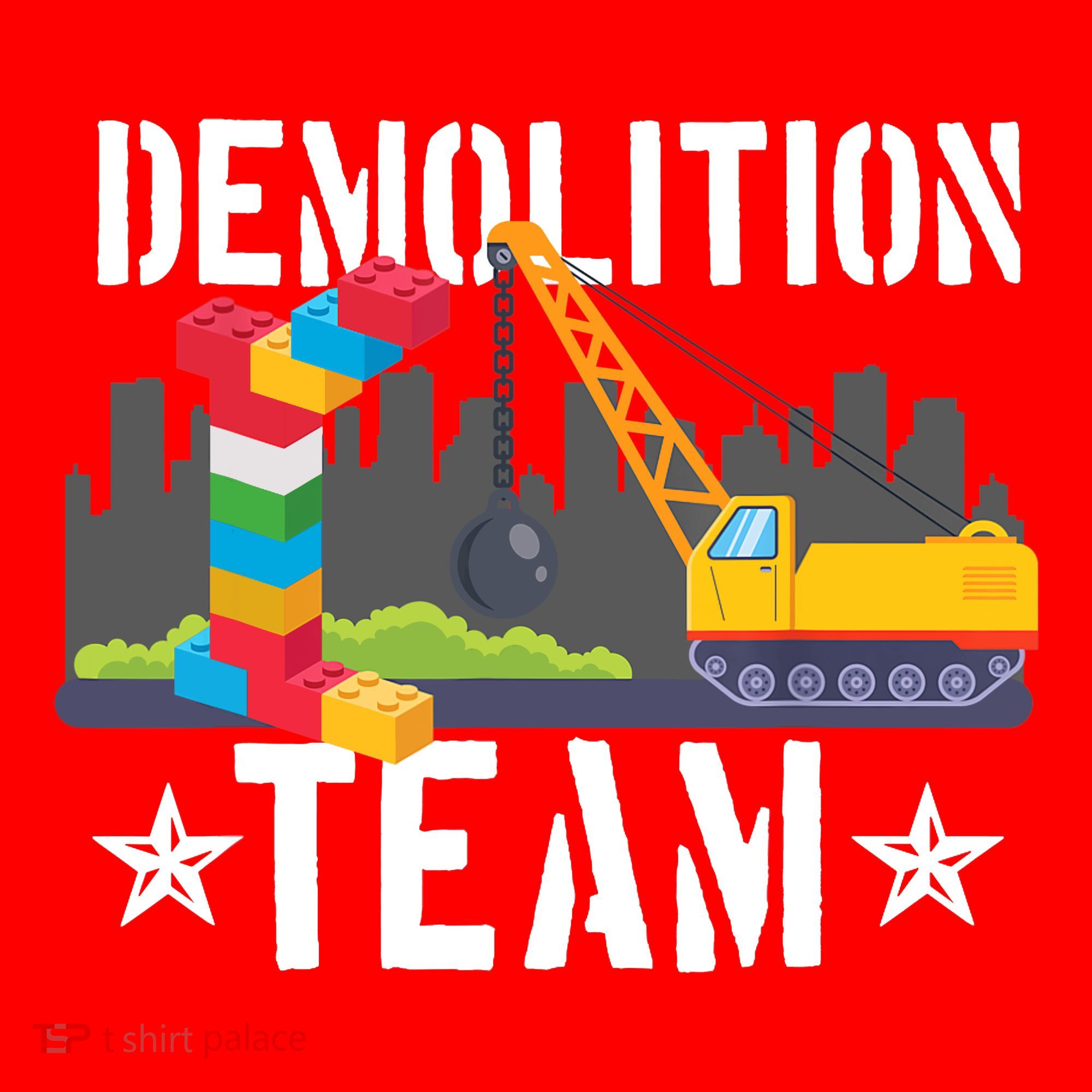 Demolition Team Master Builder Building Blocks Bricklayer Santa Hat