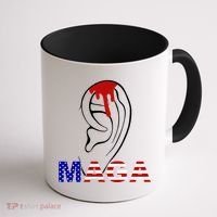 Donald Trump Maga Gun Shot To The Ear Coffee Mug thumb 1