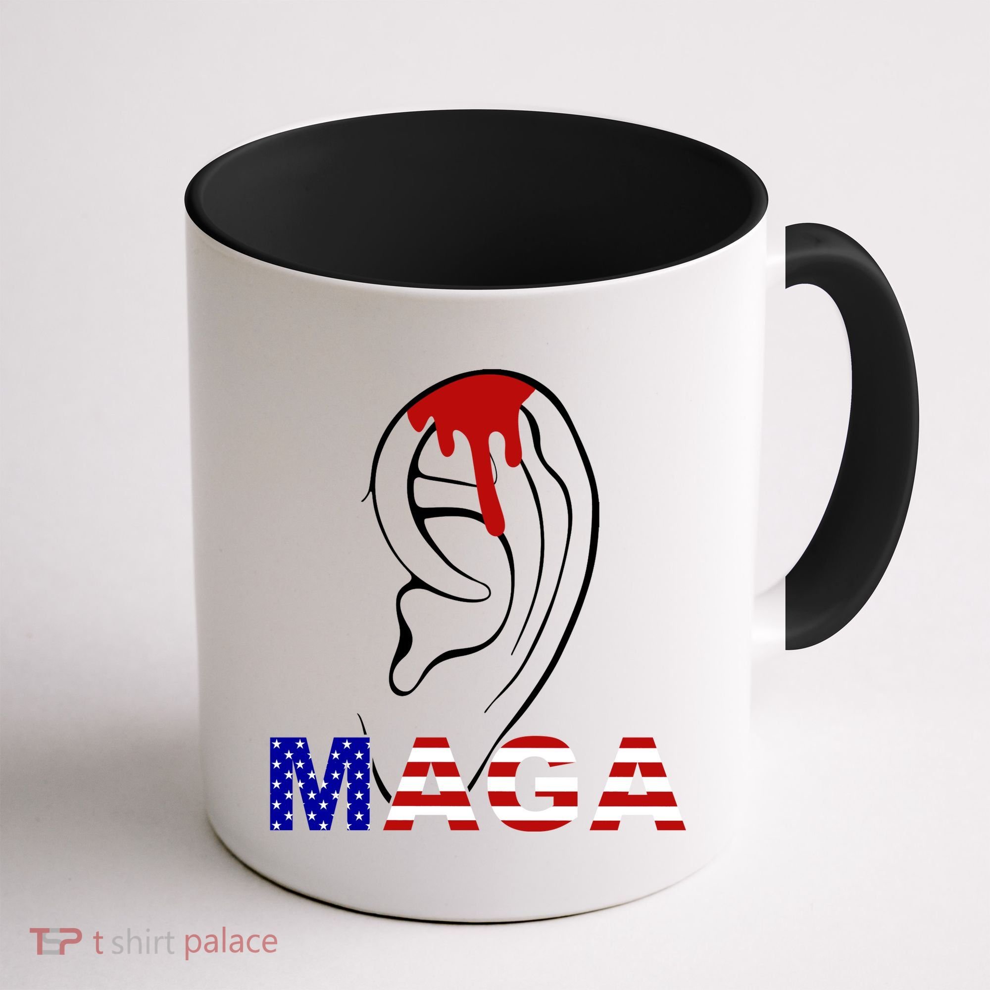 Donald Trump Maga Gun Shot To The Ear Coffee Mug