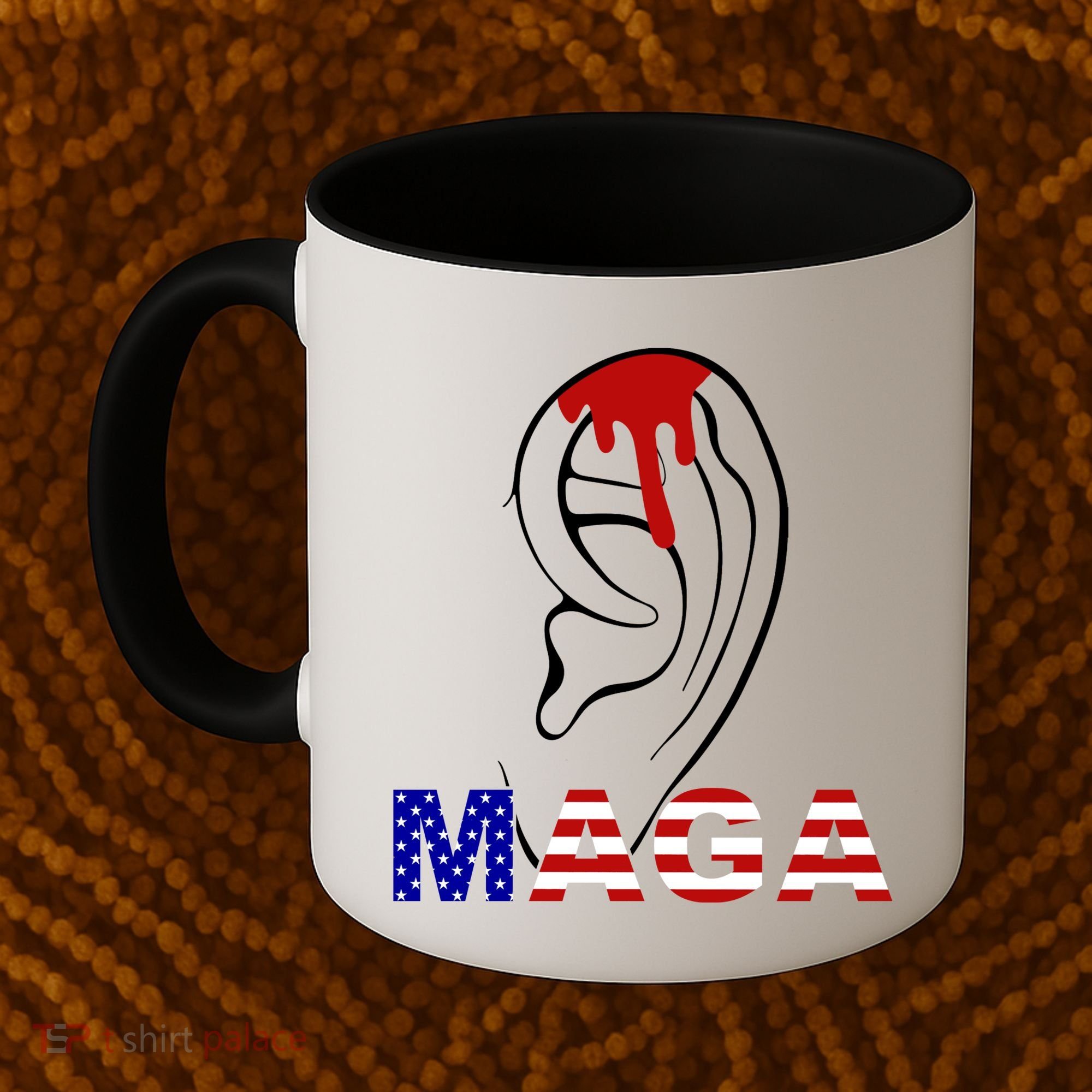 Donald Trump Maga Gun Shot To The Ear Coffee Mug