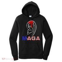 Donald Trump Maga Gun Shot To The Ear Women's Hoodie thumb 0