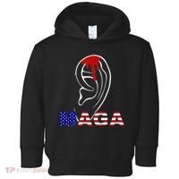 Donald Trump Maga Gun Shot To The Ear Toddler Hoodie thumb 0