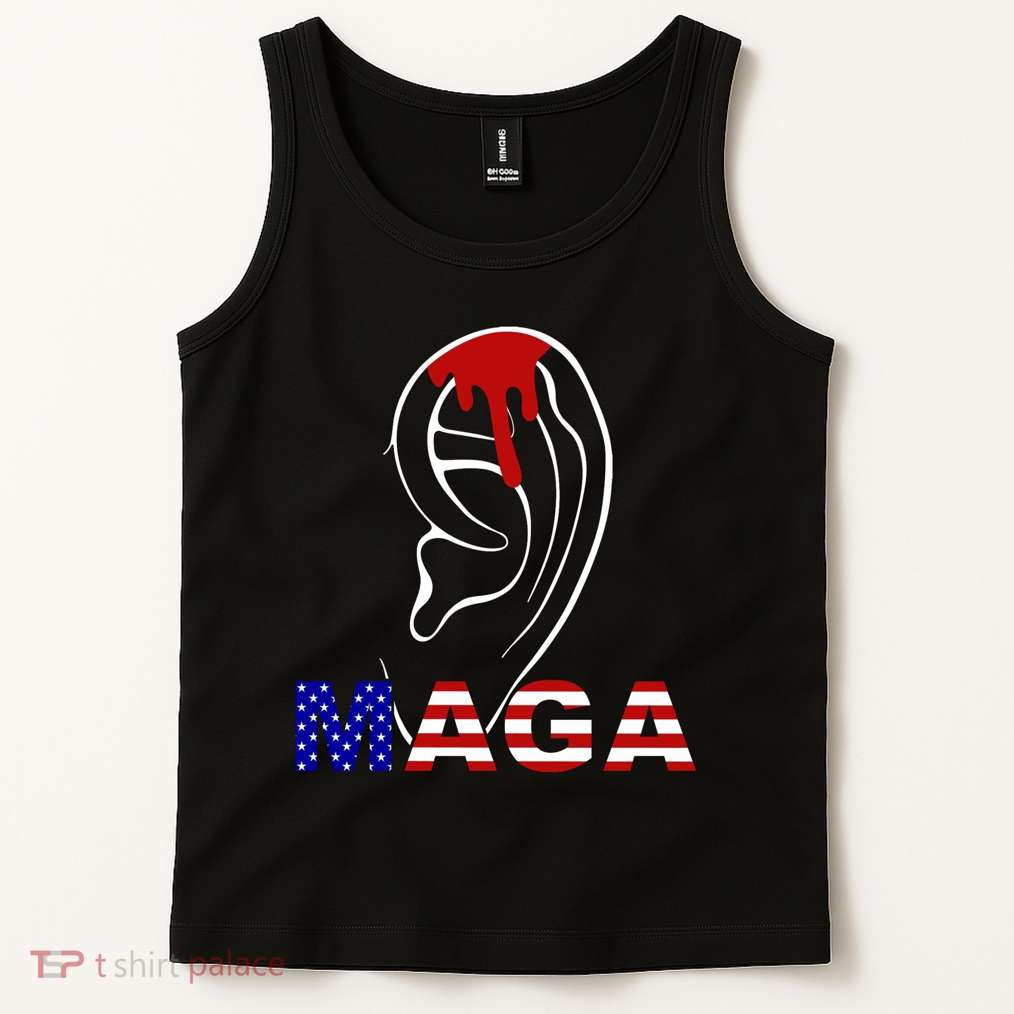 Donald Trump Maga Gun Shot To The Ear Tank Top