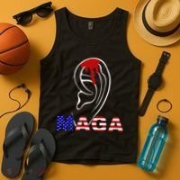 Donald Trump Maga Gun Shot To The Ear Tank Top thumb 4