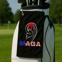 Donald Trump Maga Gun Shot To The Ear Golf Towel thumb 2