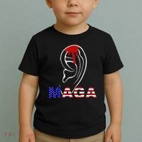Donald Trump Maga Gun Shot To The Ear Toddler T-Shirt thumb 2