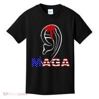Donald Trump Maga Gun Shot To The Ear Kids T-Shirt thumb 0