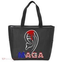 Donald Trump Maga Gun Shot To The Ear Tote Bag thumb 0