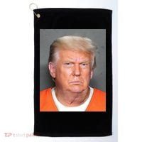Donald Trump Mugshot MAGA 2024 Front & Back Golf Towel thumb 0