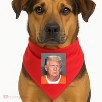 Donald Trump Mugshot MAGA 2024 Front & Back USA-Made Doggie Bandana thumb 2