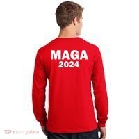 Donald Trump Mugshot MAGA 2024 Front & Back Long Sleeve Shirt thumb 1