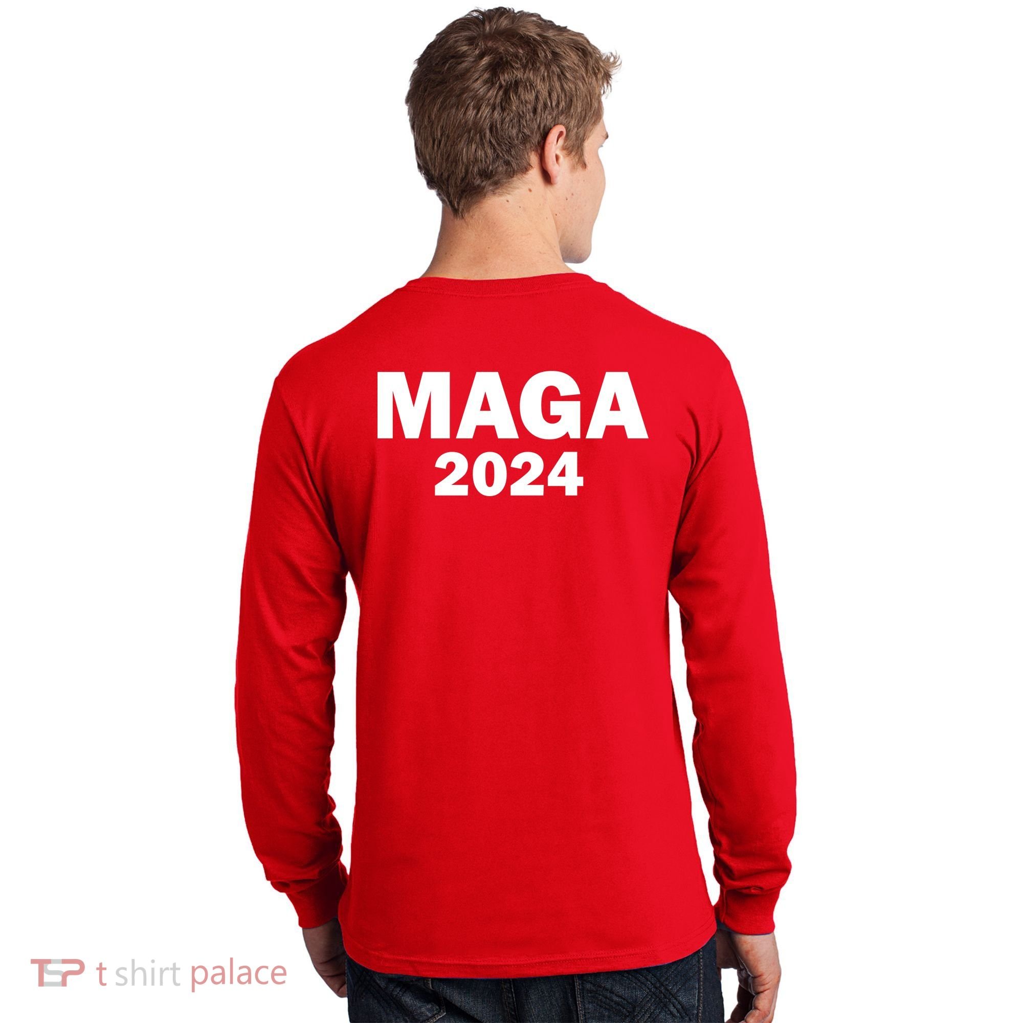 Donald Trump Mugshot MAGA 2024 Front & Back Long Sleeve Shirt