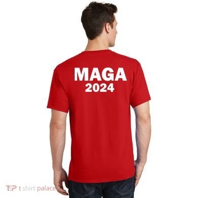 Donald Trump Mugshot MAGA 2024 Front & Back T-Shirt back