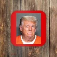 Donald Trump Mugshot MAGA 2024 Front & Back Coaster thumb 0