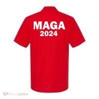 Donald Trump Mugshot MAGA 2024 Front & Back Polo thumb 1