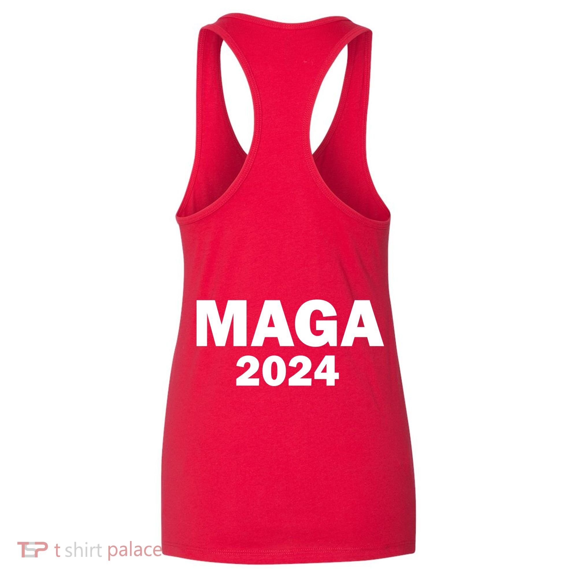 Donald Trump Mugshot MAGA 2024 Front & Back Women's Tank Top