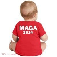 Donald Trump Mugshot MAGA 2024 Front & Back Baby Bodysuit thumb 1