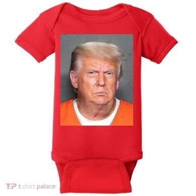 Donald Trump Mugshot MAGA 2024 Front & Back Baby Bodysuit