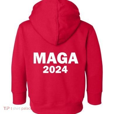 Donald Trump Mugshot MAGA 2024 Front & Back Toddler Hoodie back