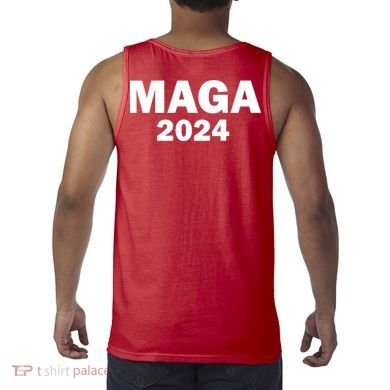 Donald Trump Mugshot MAGA 2024 Front & Back Tank Top back