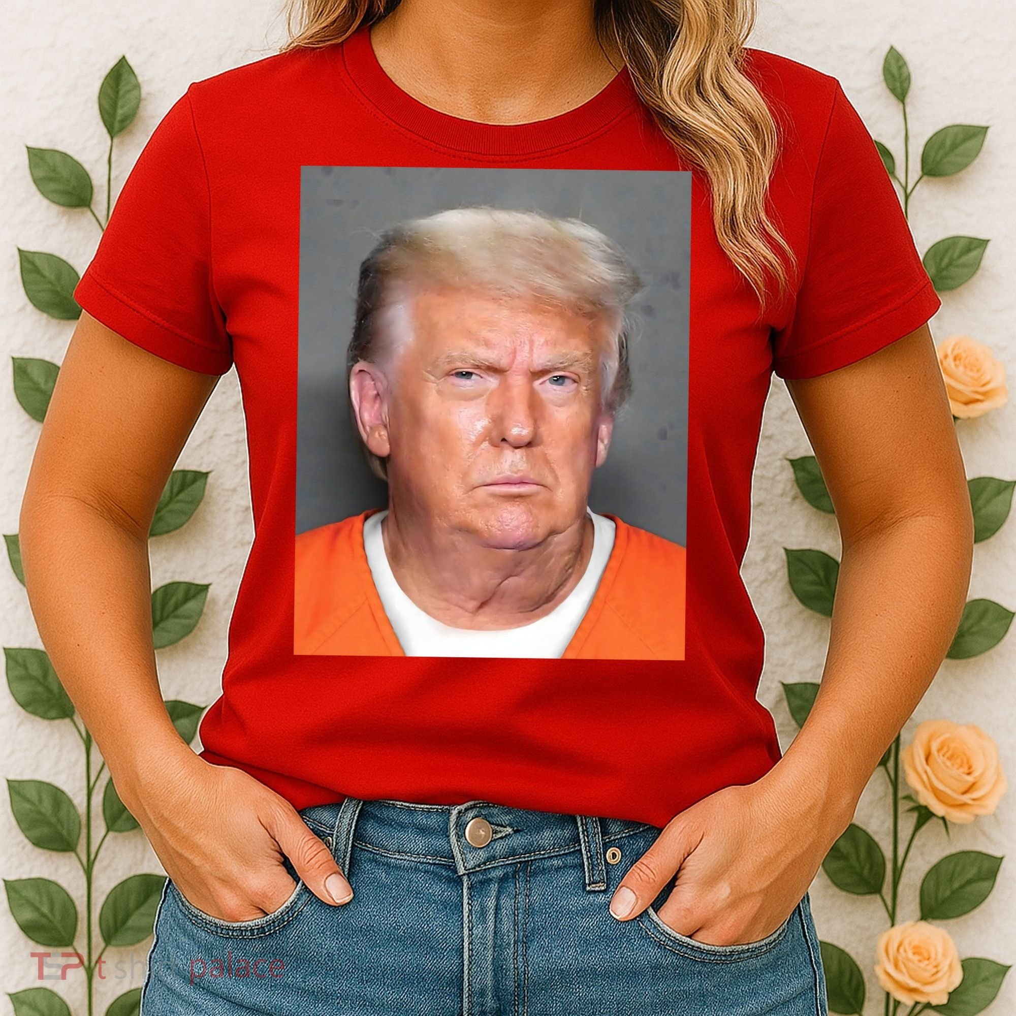Donald Trump Mugshot MAGA 2024 Front & Back Women's T-Shirt