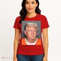 Donald Trump Mugshot MAGA 2024 Front & Back Women's T-Shirt thumb 4