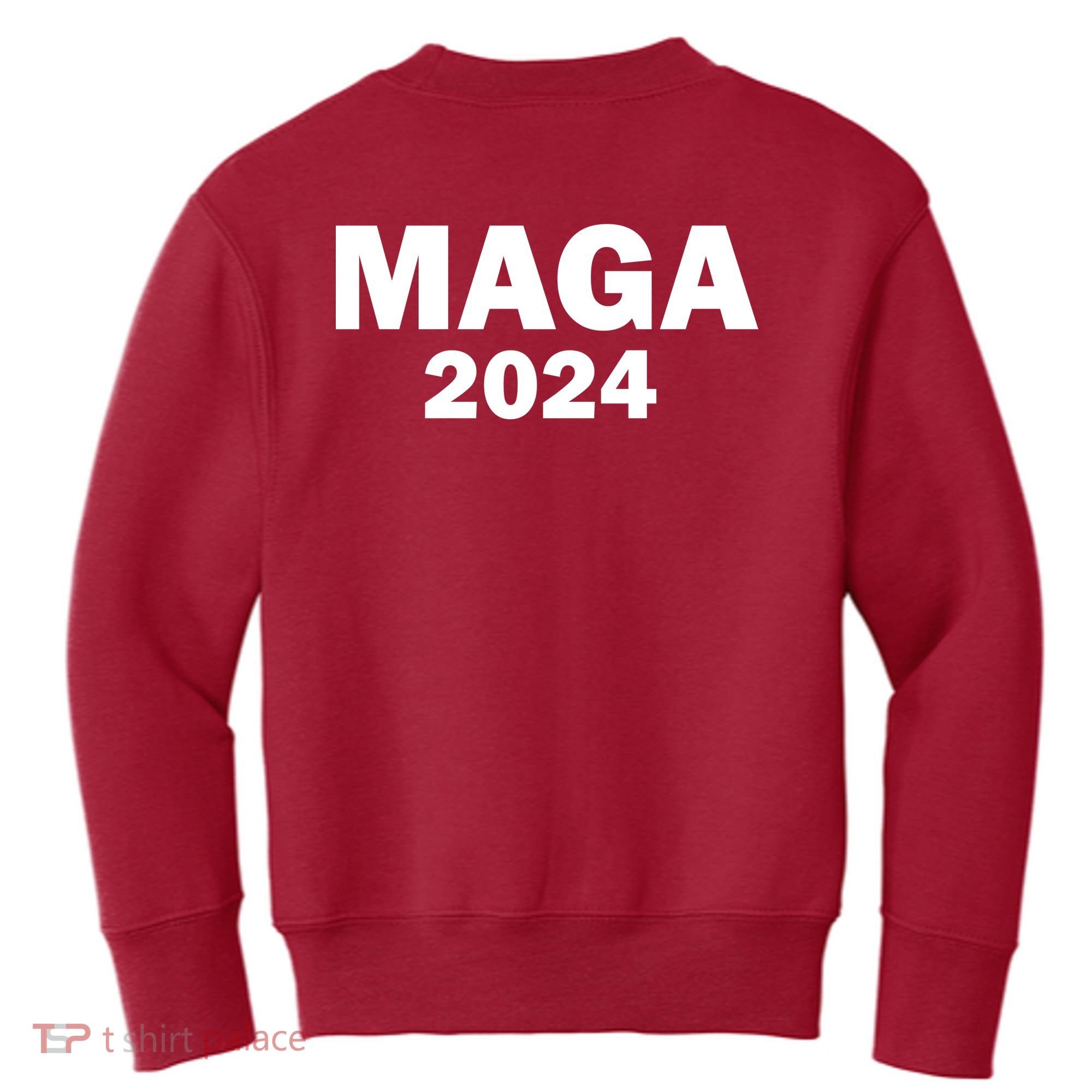 Donald Trump Mugshot MAGA 2024 Front & Back Kids Sweatshirt