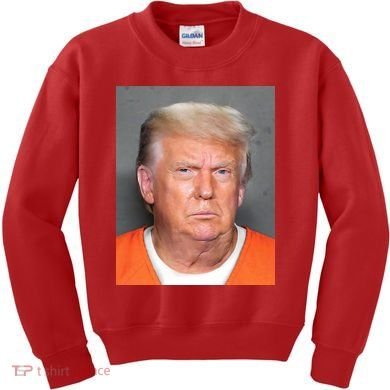 Donald Trump Mugshot MAGA 2024 Front & Back Kids Sweatshirt