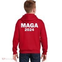 Donald Trump Mugshot MAGA 2024 Front & Back Kids Hoodie thumb 1