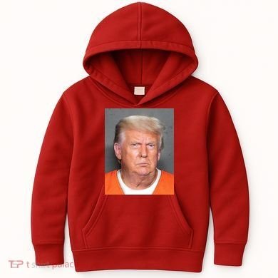 Donald Trump Mugshot MAGA 2024 Front & Back Kids Hoodie