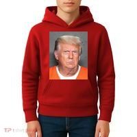 Donald Trump Mugshot MAGA 2024 Front & Back Kids Hoodie thumb 4