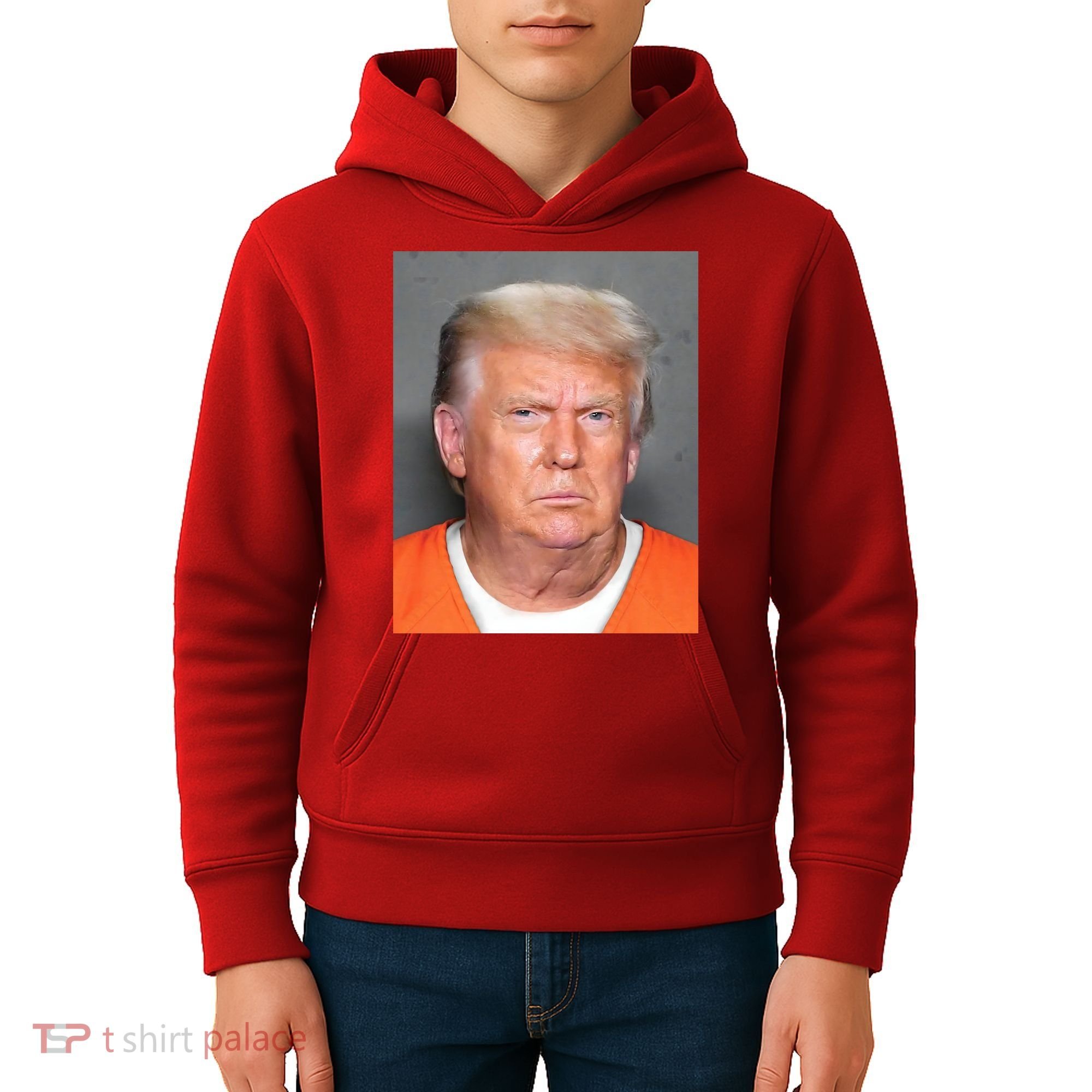 Donald Trump Mugshot MAGA 2024 Front & Back Kids Hoodie