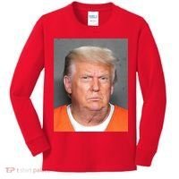 Donald Trump Mugshot MAGA 2024 Front & Back Kids Long Sleeve Shirt thumb 0