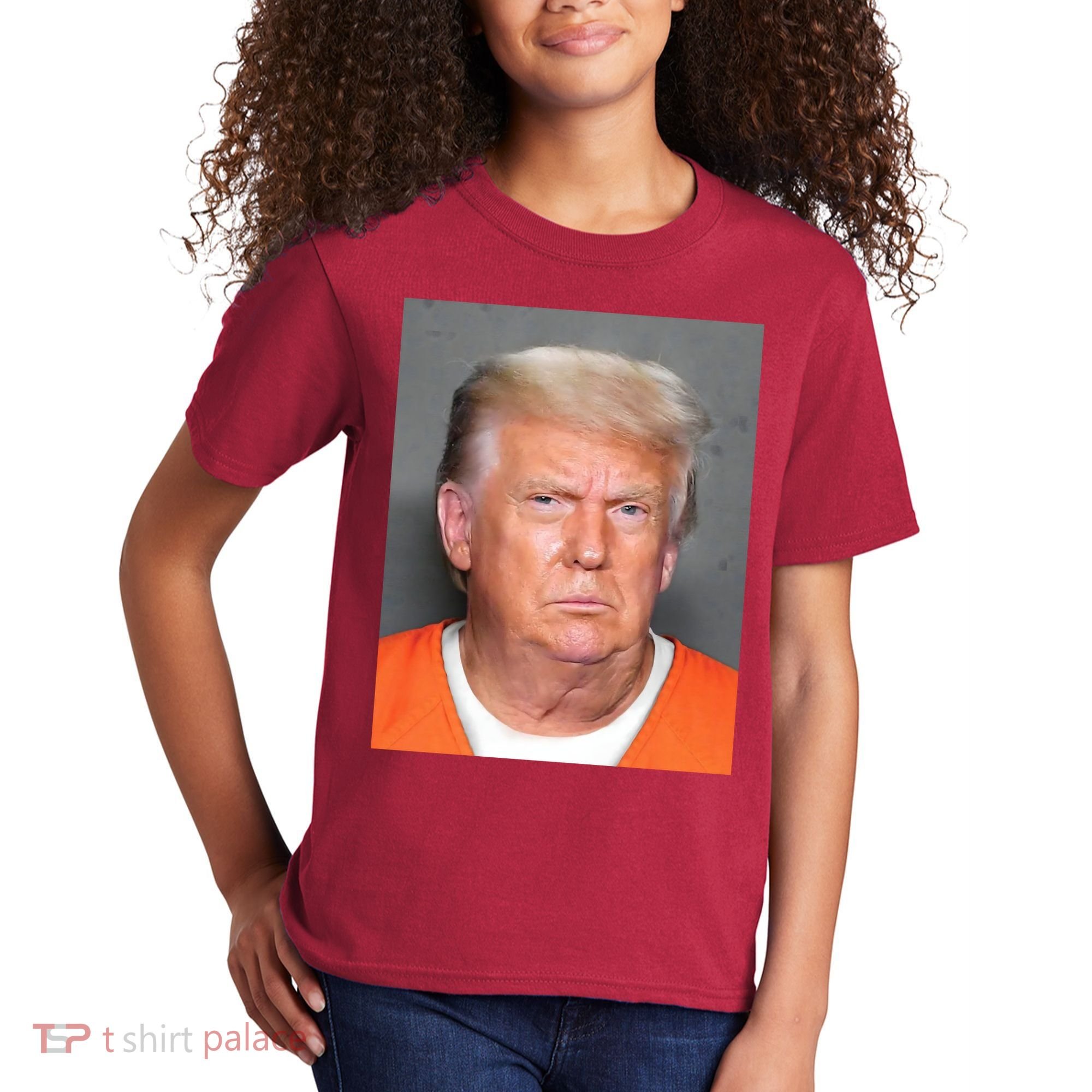 Donald Trump Mugshot MAGA 2024 Front & Back Kids T-Shirt