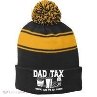 Dad Tax Making Sure Its Not Poison Stripe Pom Pom Beanie thumb 0