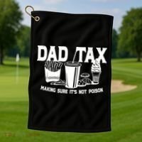 Dad Tax Making Sure Its Not Poison Golf Towel thumb 1