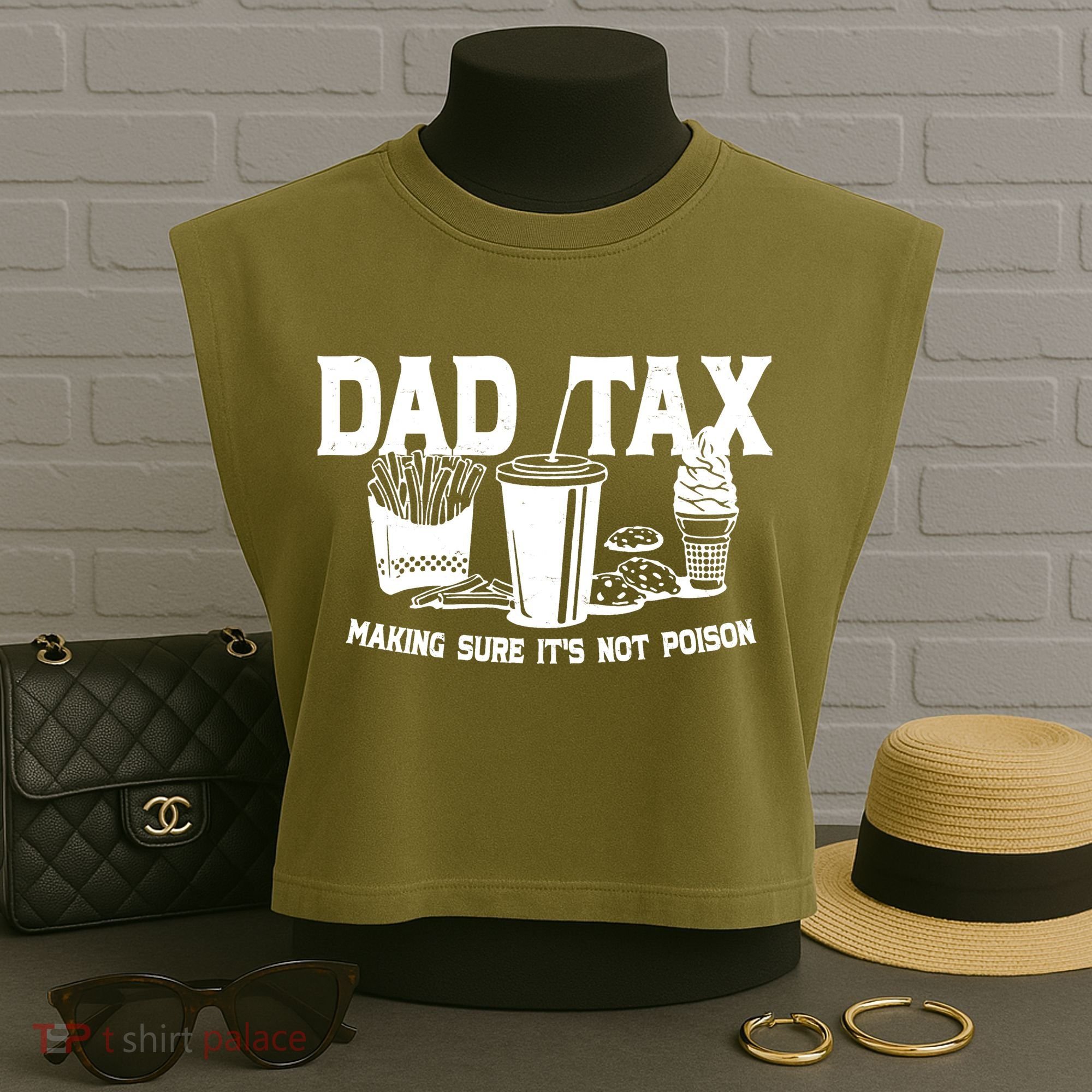 Dad Tax Making Sure Its Not Poison Garment-Dyed Women's Muscle Tee