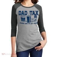 Dad Tax Making Sure Its Not Poison Women's Tri-Blend 3/4-Sleeve Raglan Shirt thumb 2