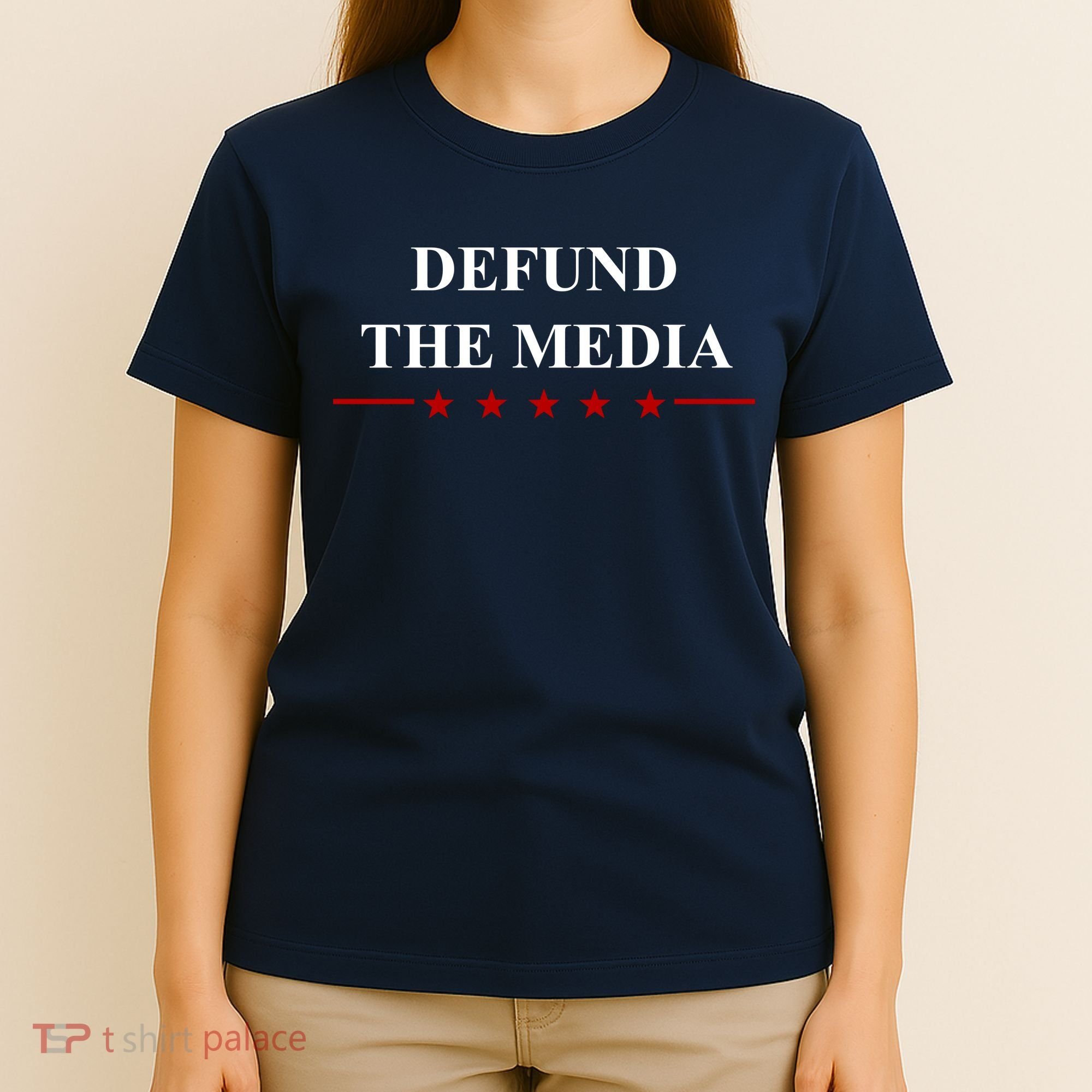 Defund The Media USA Star T-Shirt