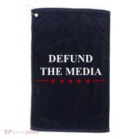 Defund The Media USA Star Golf Towel thumb 0