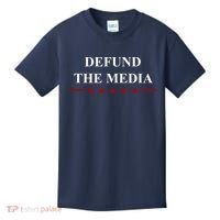 Defund The Media USA Star Kids T-Shirt thumb 0