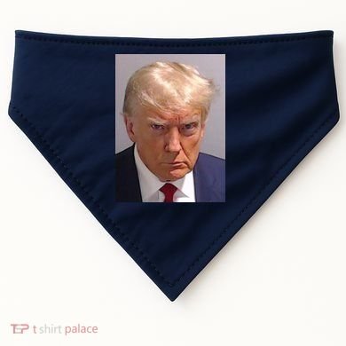Donald Trump Mugshot USA-Made Doggie Bandana