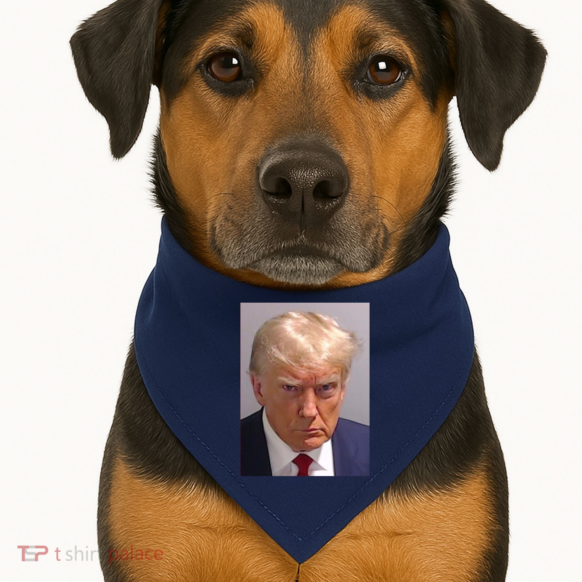Donald Trump Mugshot USA-Made Doggie Bandana